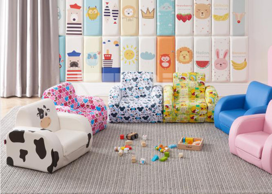 Child Furniture 2 In 1 Flip Open Couch Bed Kid's Furniture Winnie Pooh Pattern