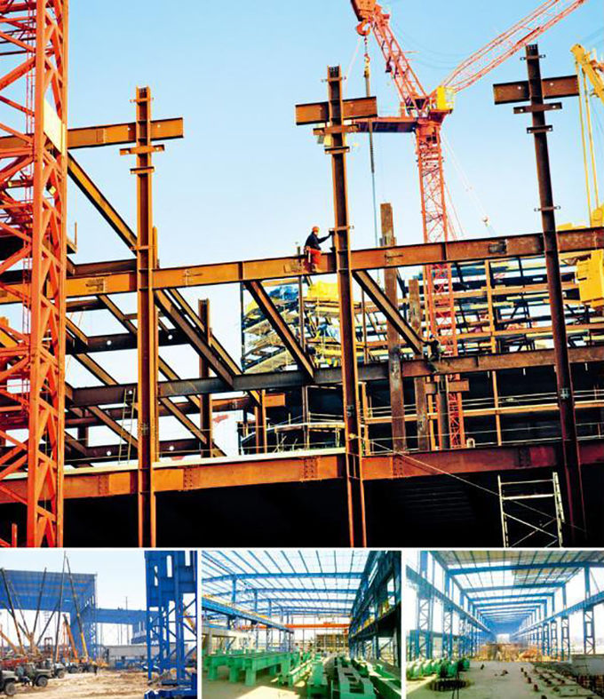 Galvanized Fabricated Q345 Light Steel Frame Building Structure