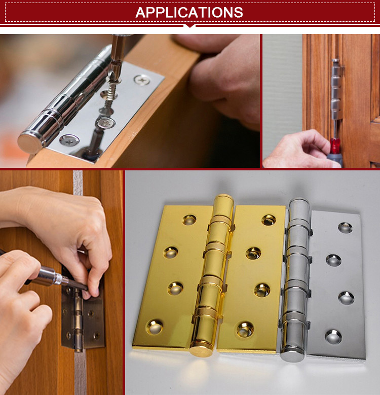 Durable Electrophic Plated Heavy Door Hinge One Pair With Screws Into Box