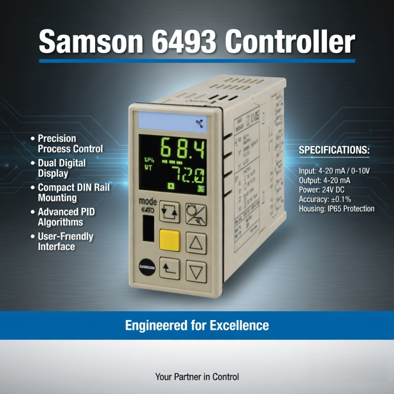 Samson Process Control Unit Samson Controller 6493 Compact Controller for Panel