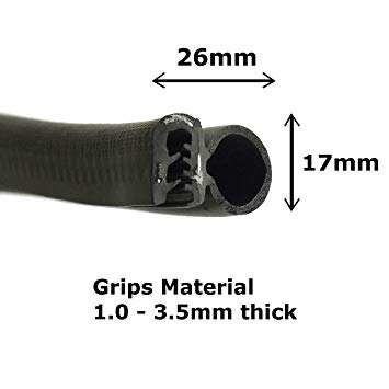 3.5mm Thick EPDM Rubber Sealing Strip , Weather Stripping Door Seal Strip 3m