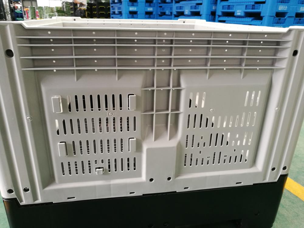 Wholesale large bulk storage box pallet foldable plastic pallet box for fruits and vegetables