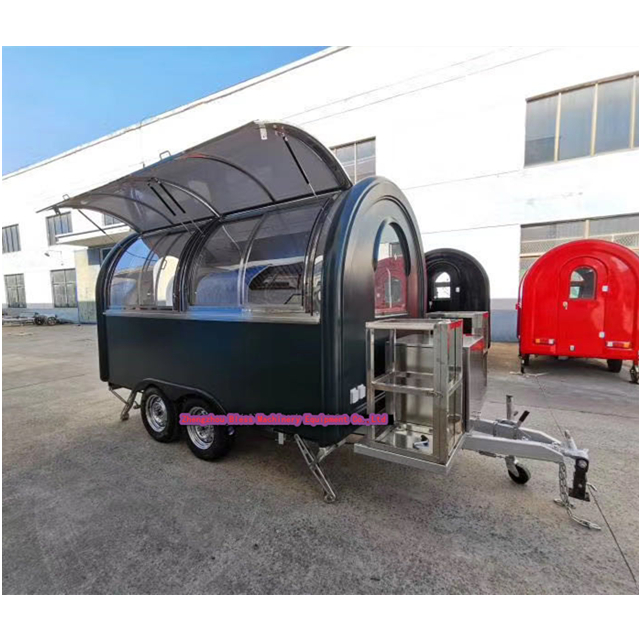 Convenient Snack Food Semi-Trailer 4 Wheels Food Truck for Your Food Business Needs