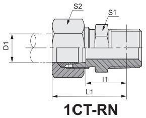 Hydraulic Adapter Bsp Thread Fitting BSPT Male 1CT/Dt 1CT-Rn 1dt-Rn