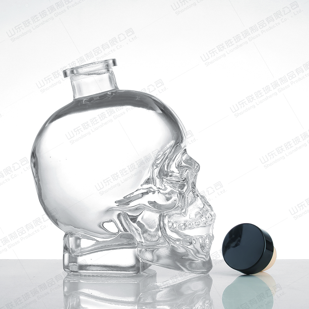 1000ml Glass Bottle With Cork For Whisky Vodka And Wine Customized Color