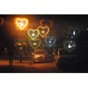 Paper Heart Diffraction Glasses With Heart Diffraction Lens