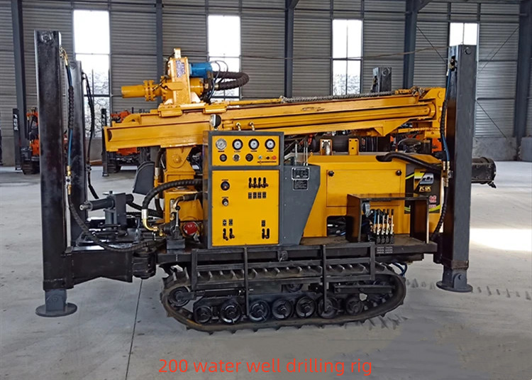 Crawler Water Well Drilling Rig with Drilling Depth 200m、300m、500m and Diesel Engine