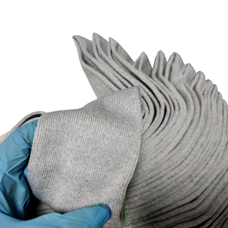 Polyester Spandex Carbon Fiber Knitted Rib Anti Static ESD Fabric