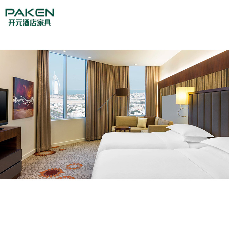 Concise Design Hotel Bedroom Furniture With Headboard Cladding