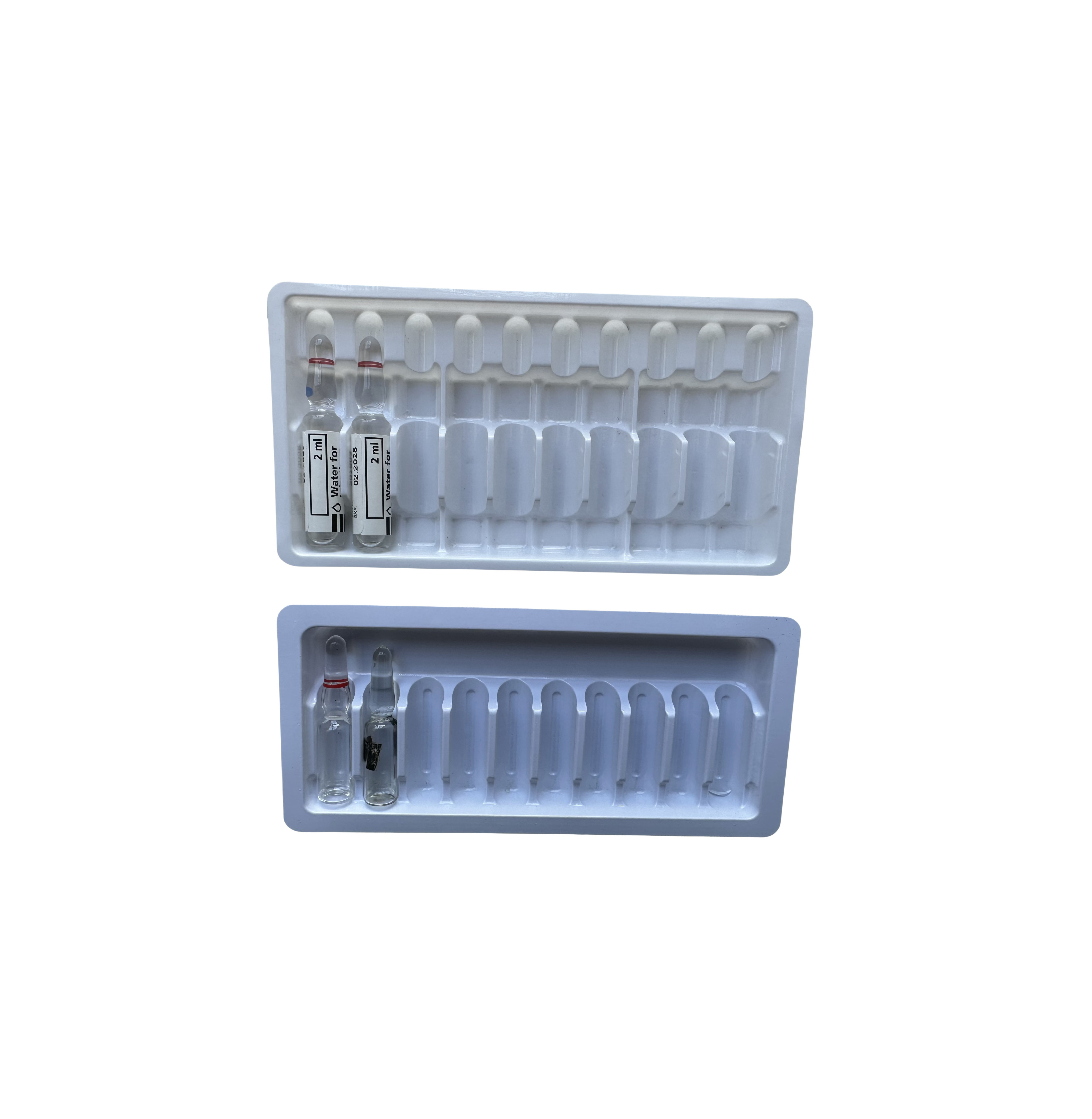 Shock-proof Non-toxic 1ml~10ml PET Ampoule Water Injection Tray