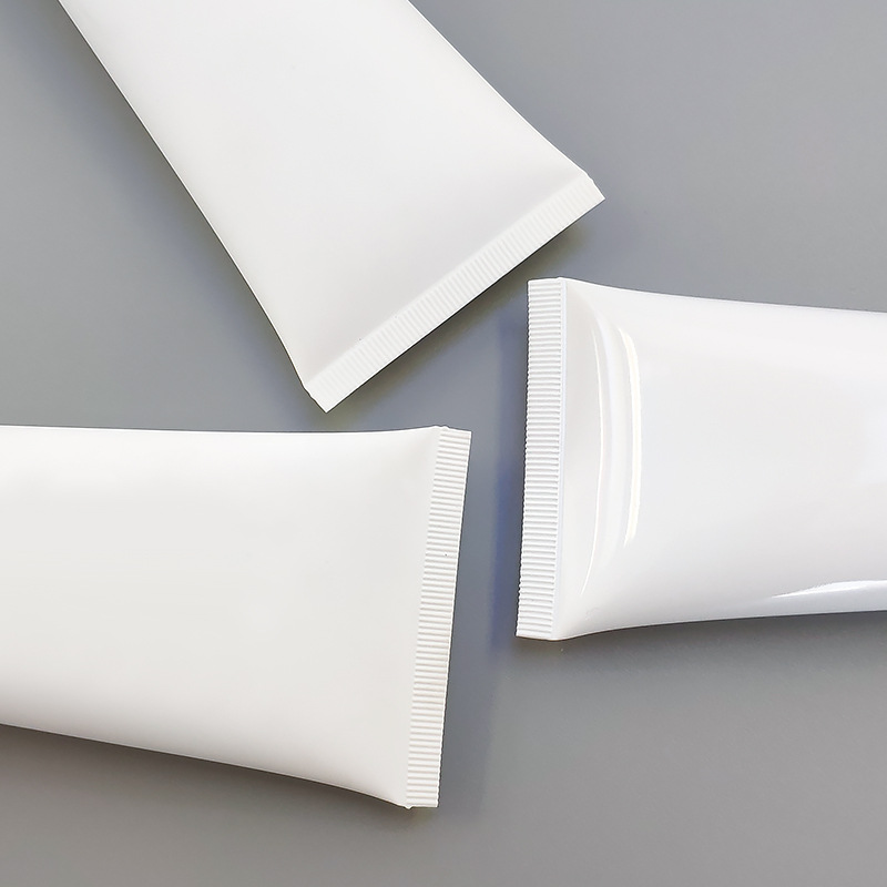Customized Cosmetics Packaging White Matte Empty Plastic Soft Squeeze Tubes for Lotion and Cream 100% Sugarcane Material