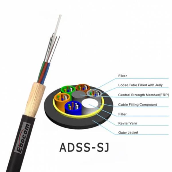Global hot selling ADSS fiber Optica cable outdoor g652d 16 core hilos single