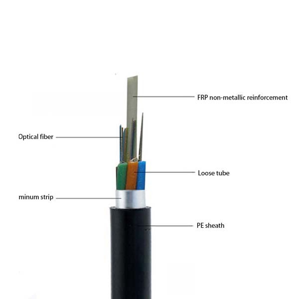 SM G652D Indoor Fiber Optic Cable GYFTA53 PVC Simplex Four Core