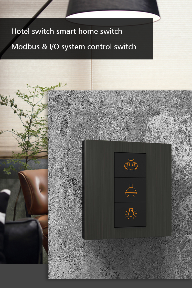 Modbus Wall Switch , Smart Home Light Switches 2 / 3 / 4 Keys