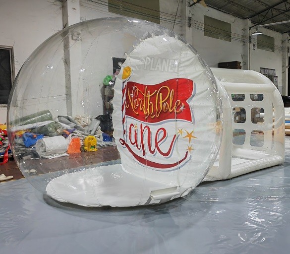 Custom Background Inflatable Human Size Snow Globe Giant Christmas Snow Globes Photo Booth