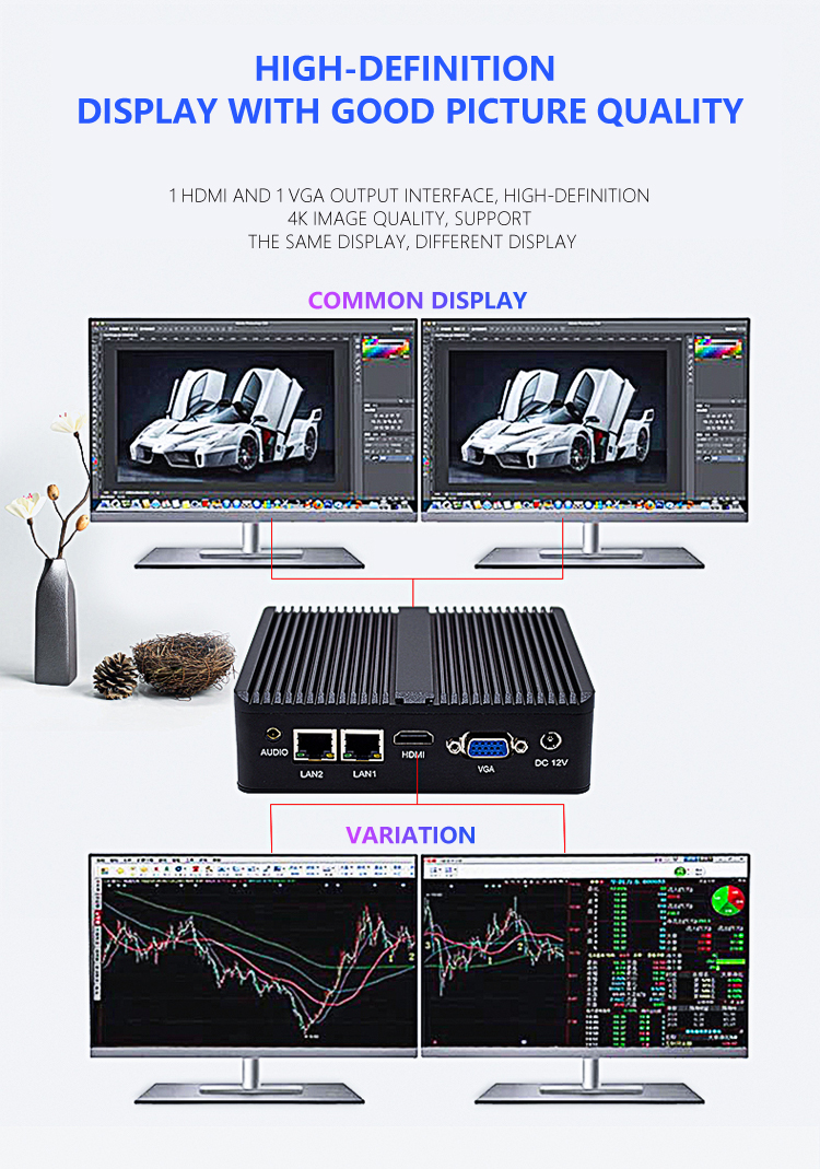 Industrial Mini Pc Dual Core I3 I5 7167u 7267u Ddr3 Small Size Desktop 6xusb Vga Hd
