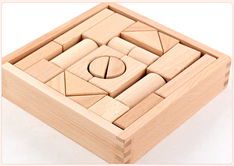 Large 22PCS Jumbo Wooden Building Blocks Classic Castle 17.5cm