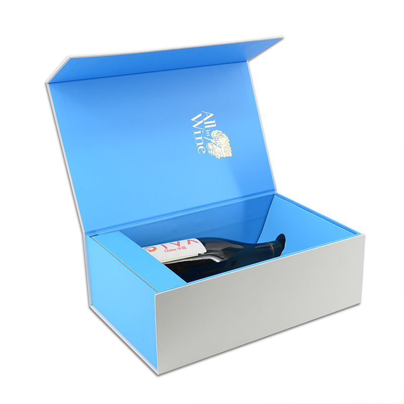 Magnetic Wine Cardboard Gift Box Packaging Recycled Ultralight