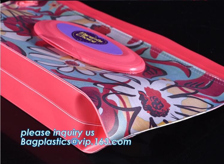 Wet Wipe Pouch, Travel Wipes Case Reusable Refillable Wet Wipe Bag , Recyclable Eva baby tissue gusset wet wipes pouch b