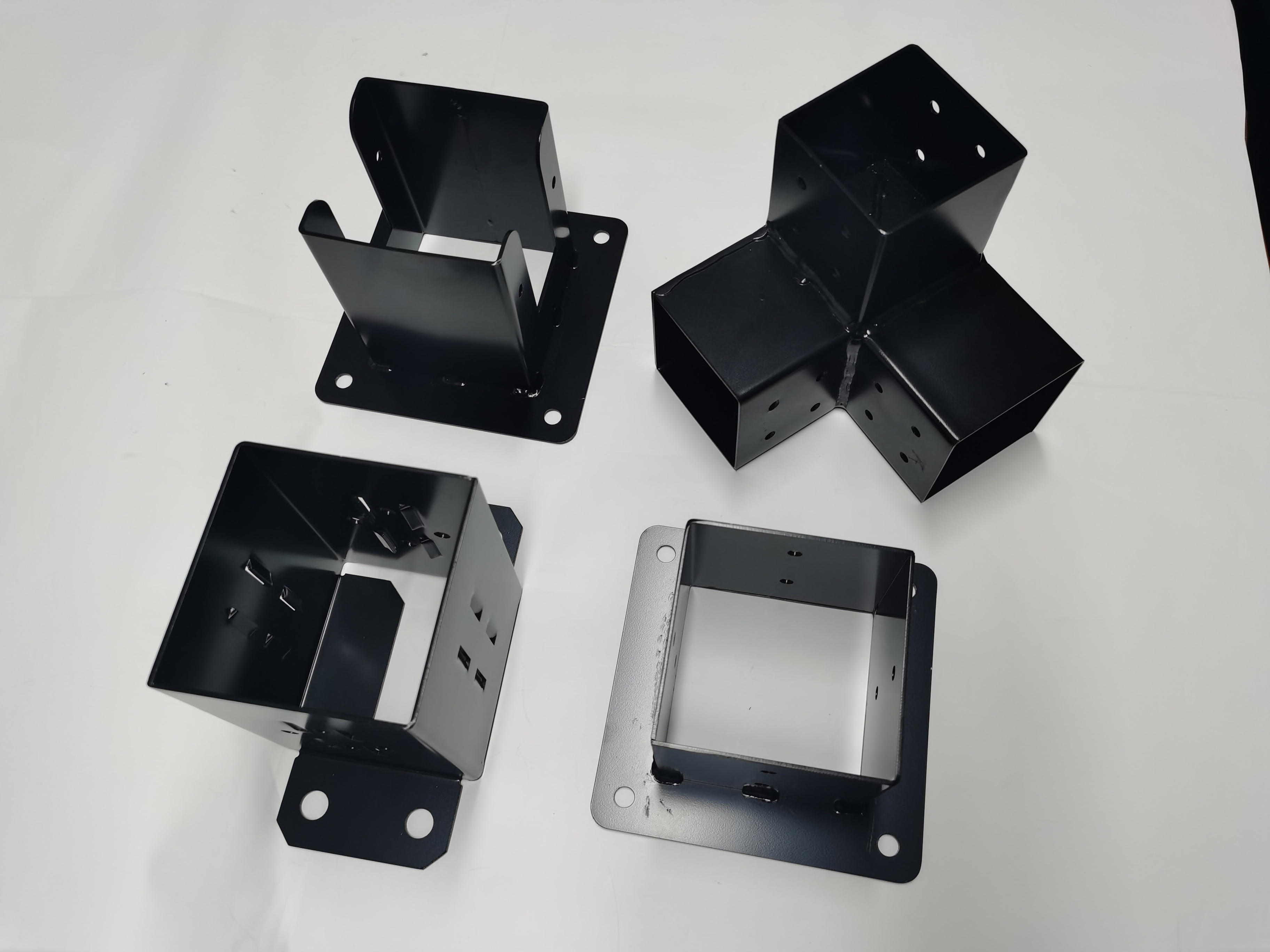 Standard Single-side Bracket Outdoors Design Space Saving Wood Post Base Metal Brackets