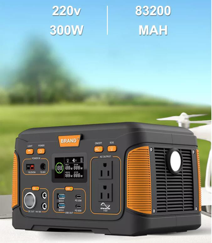 OEM ODM LiFePO4 lithium battery Portable Solar Power Station USB Type C DC AC OUTPUT lithium battery packs