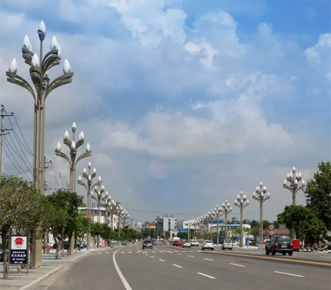 Decorative LED Pole Street Lights 4500K 160lm/W 100-265V high light pole led lamp