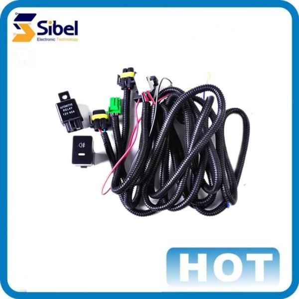 Automotive Fog Light Switch Auto Electrical wire harness/fog light wiring