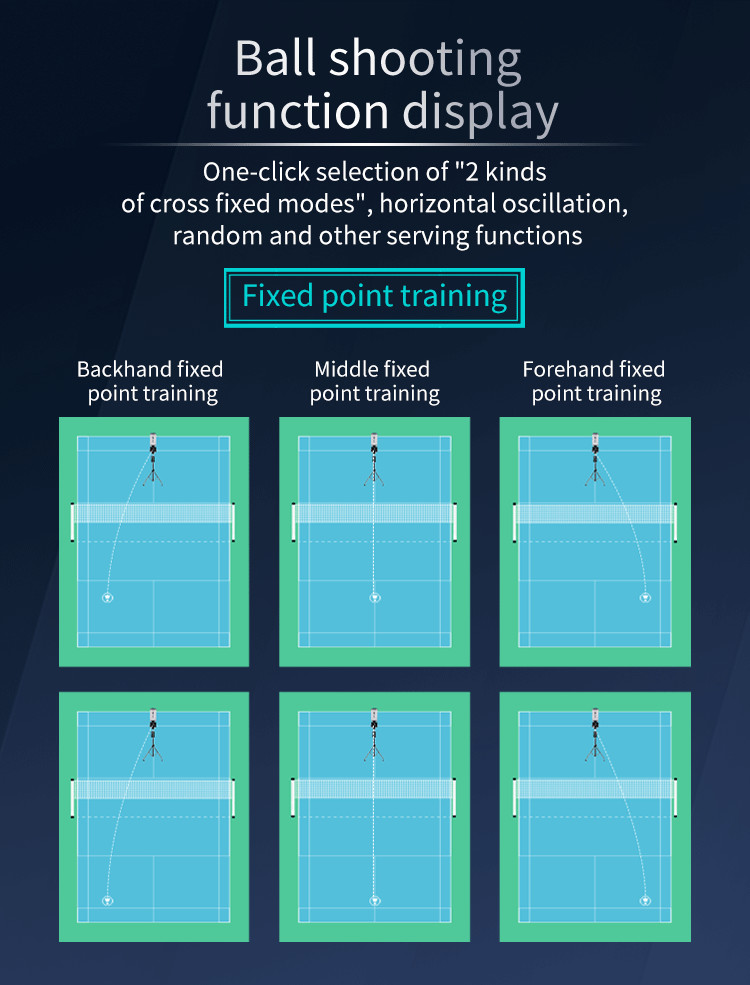 140KM/H Portable Badminton Shuttlecock Shooting Machine DC12V