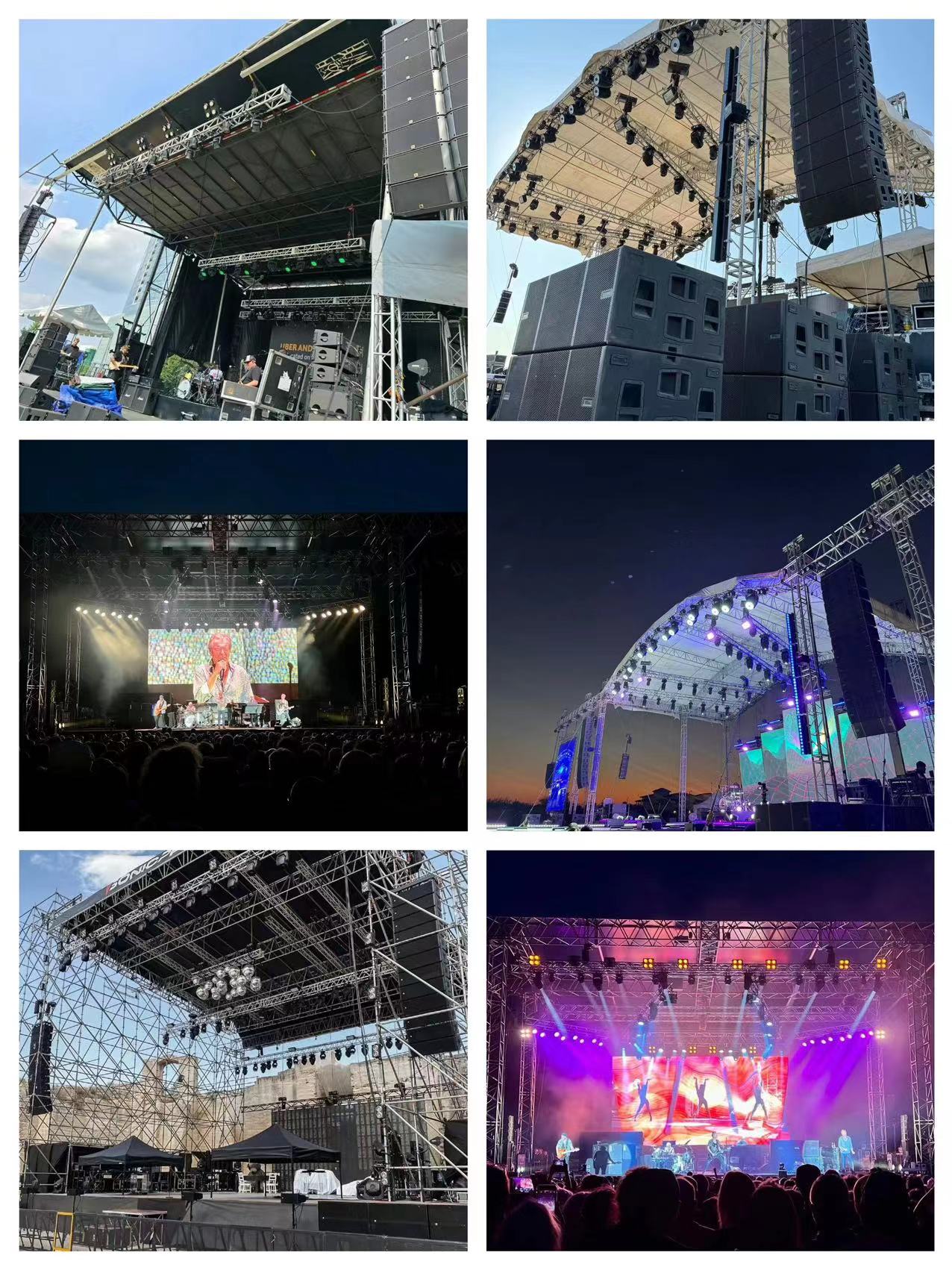 Portable 300x300mm Line Array Truss Lift Tower For Speaker Display