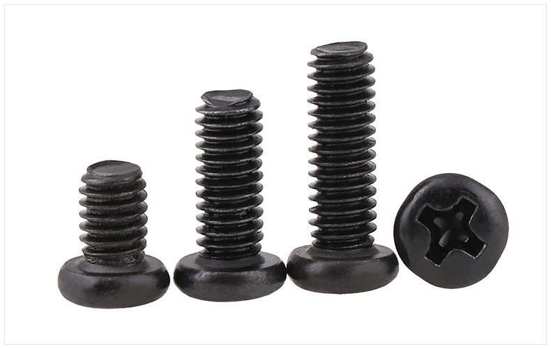 Black Oxide Steel Pan Head Phillips Screws DIN7985 Cross Recessed Drive Pan Head Screws IS07045 Pan Head Screws