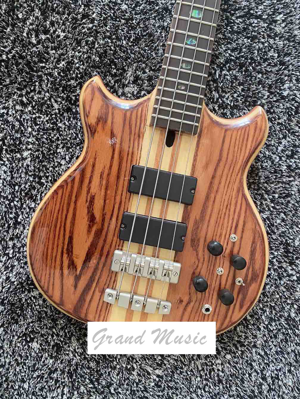 Custom 4 Strings Neck Through Body Alembic Style Bass Guitar