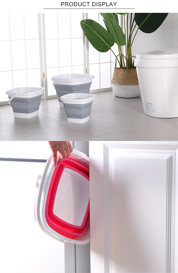 5L Space Saving Silicone Houseware Silicone Collapsible Bucket