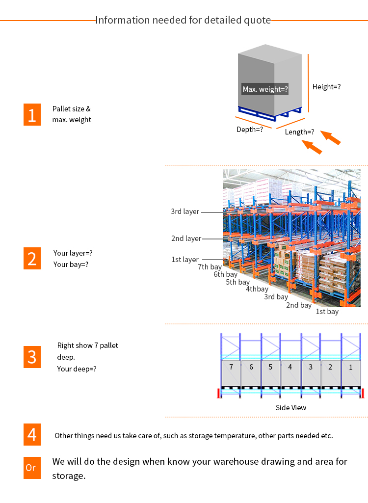 Corrosion Protection Automated Retrieval Warehouse Shuttle Rack for High Density Pallet Storage