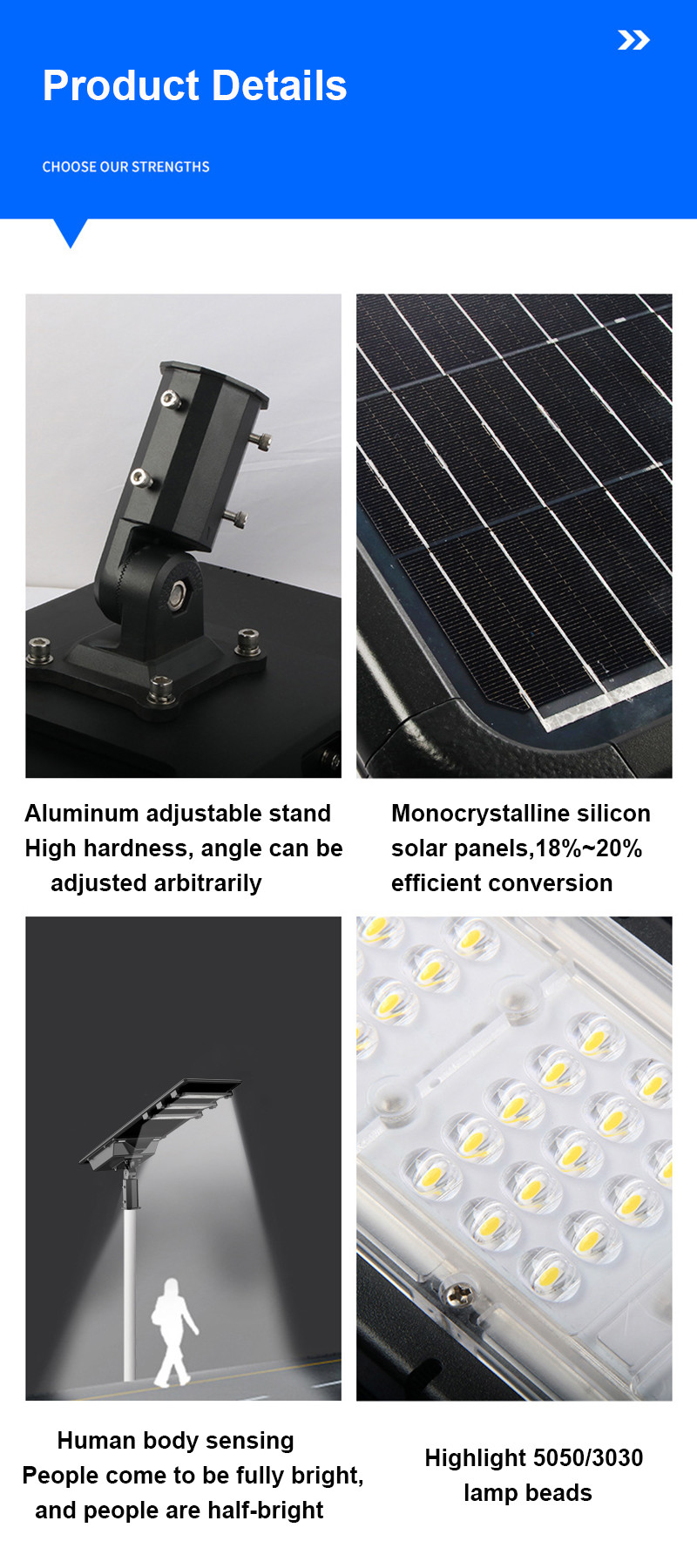 80w All In One Solar Street Light Modular Led Street Light With Remote Control
