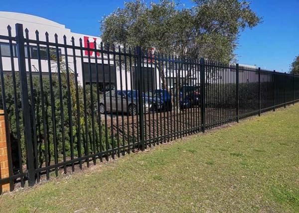 Modern Black Garden Zinc Post Square Tube Panels Wrought Iron Steel Fence With