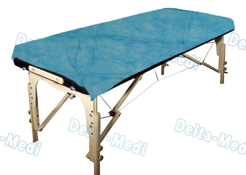 Ultrasonic Seam Disposable Bed Sheets Blue Color With Good Skin Affinity,water proof,Examination usage