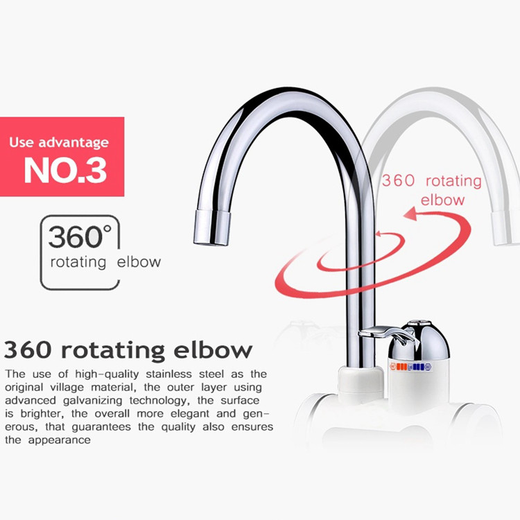 50HZ Instant Digital Electric Hot Water Tap Geyser RoHs 500000 Times Service Life