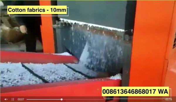 1600F Cottom Fabrics Crushing Knitted Fabric Shredder 10mm End Size Hourly