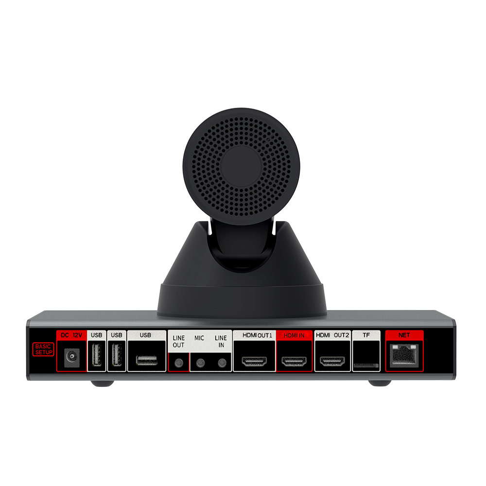 Android video conferencing endpoint with full HD 1080p 12x optical zoom camera for office video conference