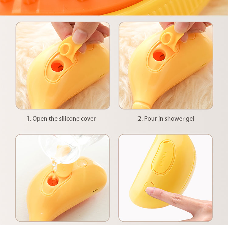 Pet Grooming Steamer Brush Dog Cat Hair Removal Brush Rechargeable Portable Steam Spray