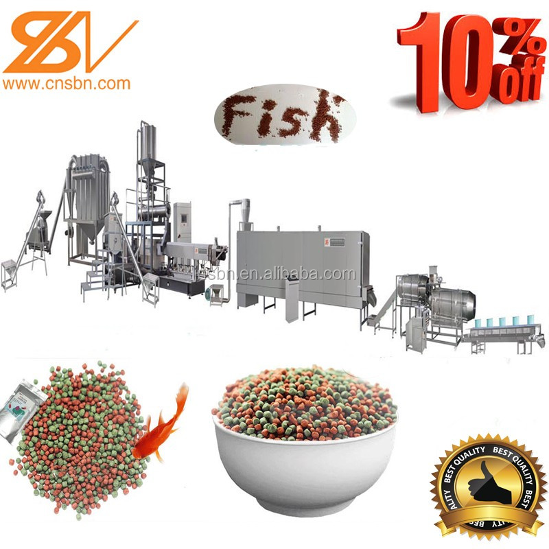 Dry Wet Type Floating Animal Feed Processing Equipment / Fish Feed Machine 1-5T/H