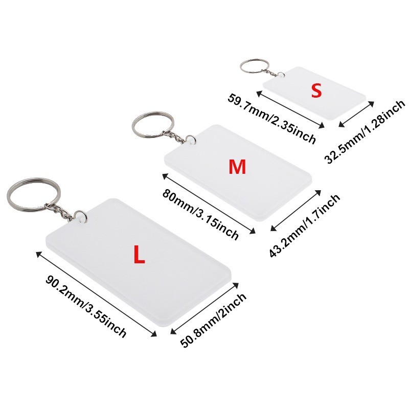 DIY Personalized Sublimation Blank Acrylic Keychains For Sublimation Photos Printing