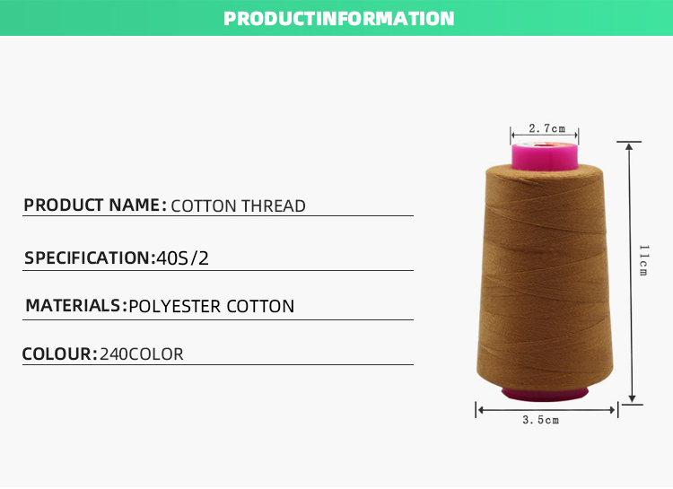 100% Cotton Glazed Polyester Waxed Kites Sewing Thread with 7 Days Sample Order Lead Time
