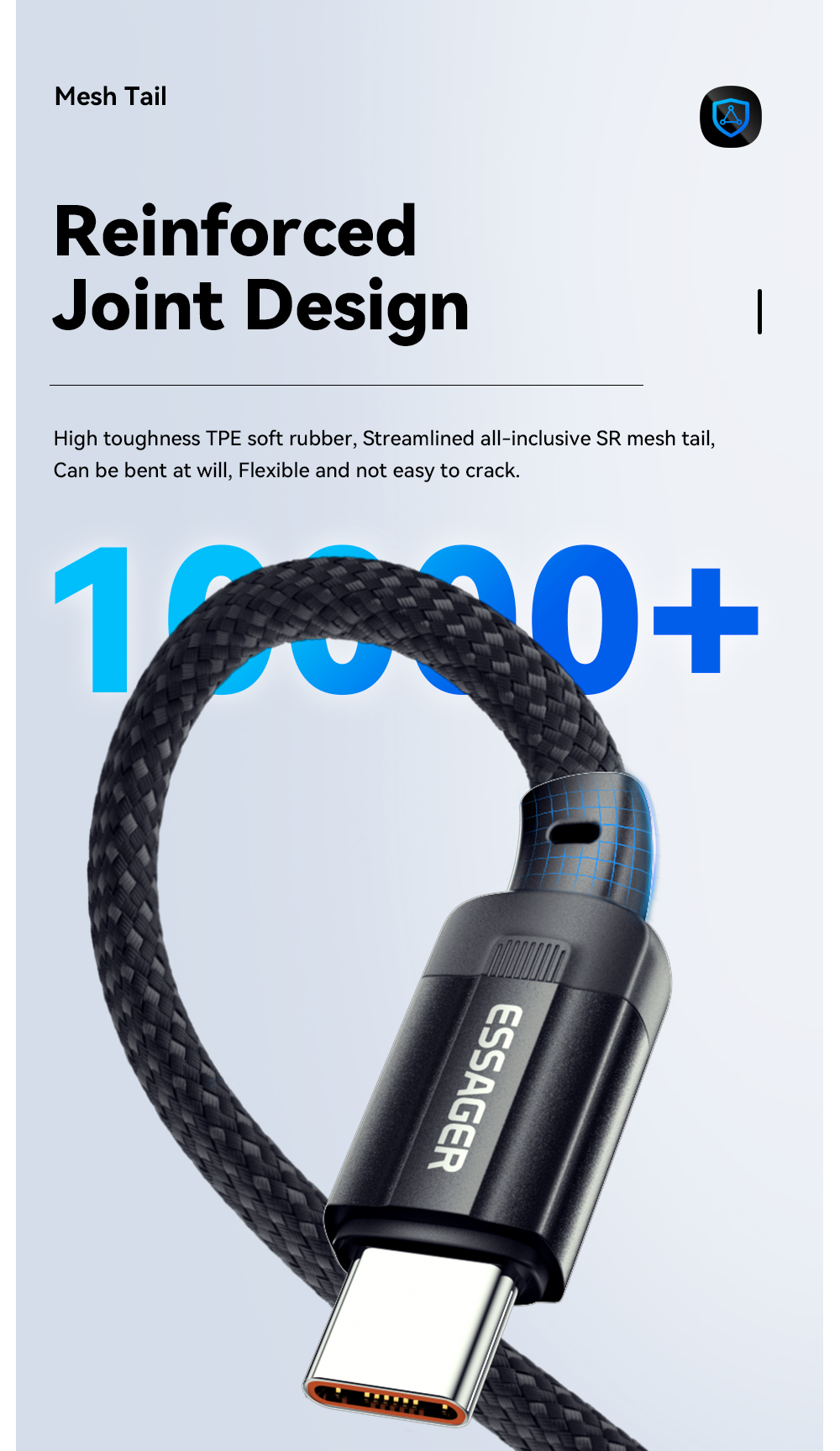 Magnetic Absorption Charging Cable Type C USB C to USB Cable 100W ES-X55 Series