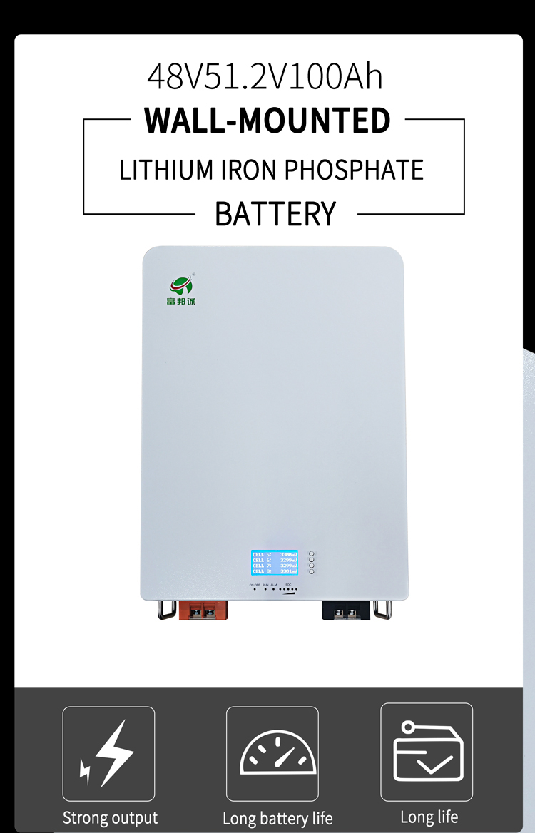 Off Grid Solar PV Battery 100ah Lithium Battery Pack 48V Lifepo4