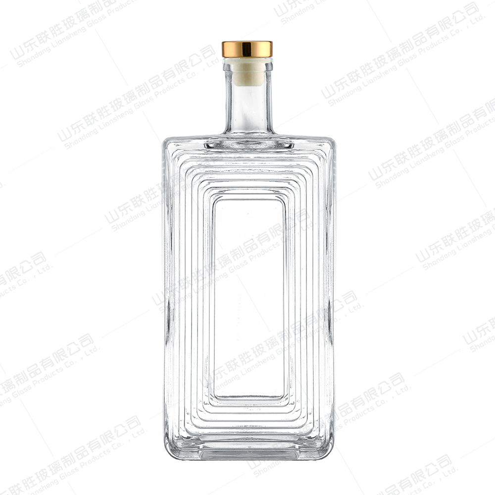 Glass Bottles For Beverage Customized Color Tequila Rum Gin Bottles