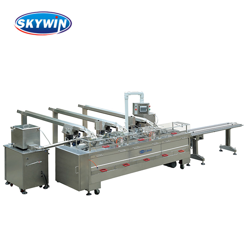 Small Scale Two Lanes 1000pcs/min Sandwich Biscuit Machine / Cracker Making Machine