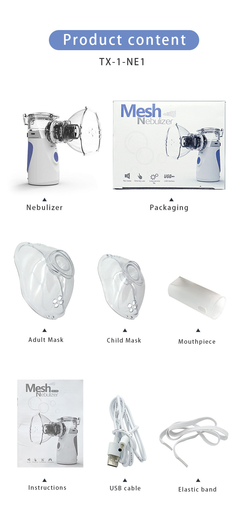 Electricity Portable Mesh Nebulizers CE