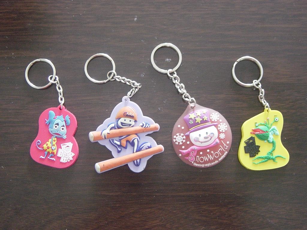 High Visible Custom PVC Keychains With Plastic / Rubber Material