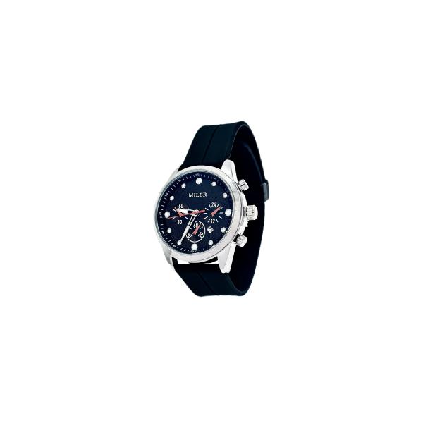 30ATM Waterproof Quartz Movement Wrist Watch Black / Green Blue Silicone Strap